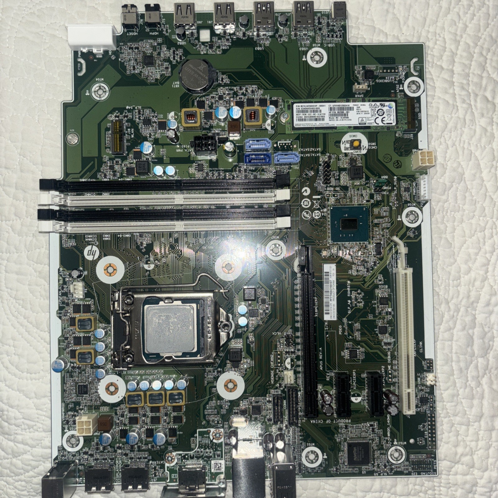 HP OEM LGA115x Motherboard Bundle w/ Samsung NVMe SSD + 16GB DDR4 RAM