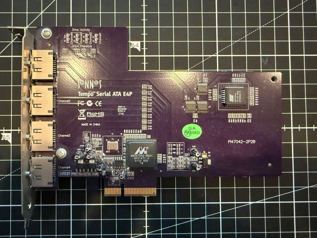Sonnet Tempo Serial ATA E4P card PCI Express External SATA Port Tested Excellent