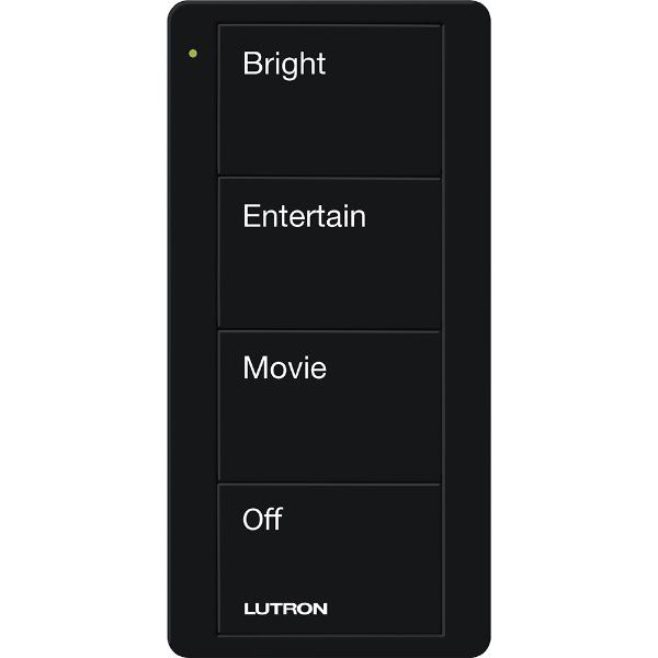 Lutron Pico Wireless Control - 4-Button MOVIE Scene - Black - PJ2-4B-GBL-P01