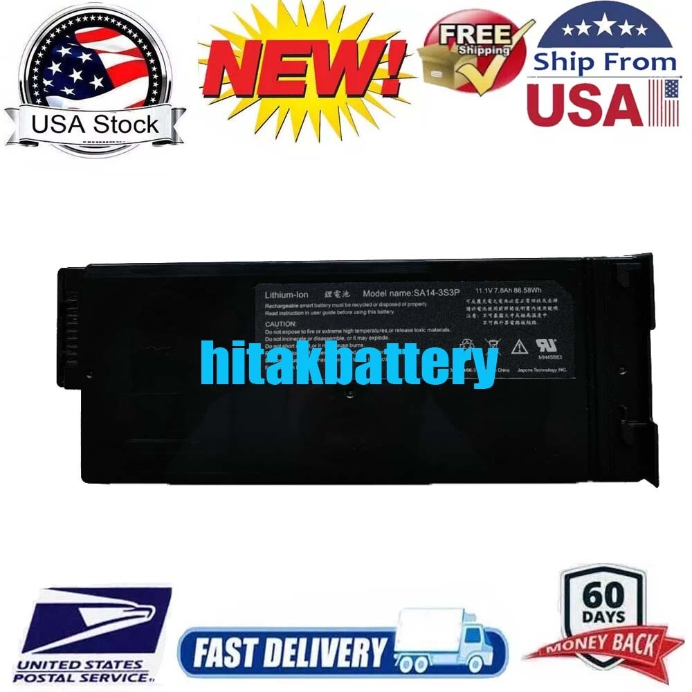 Laptop Battery for Durabook SA14 SA14-3S3P 3ICR19/66-3 86.58Wh 7800mAh 11.1V USA