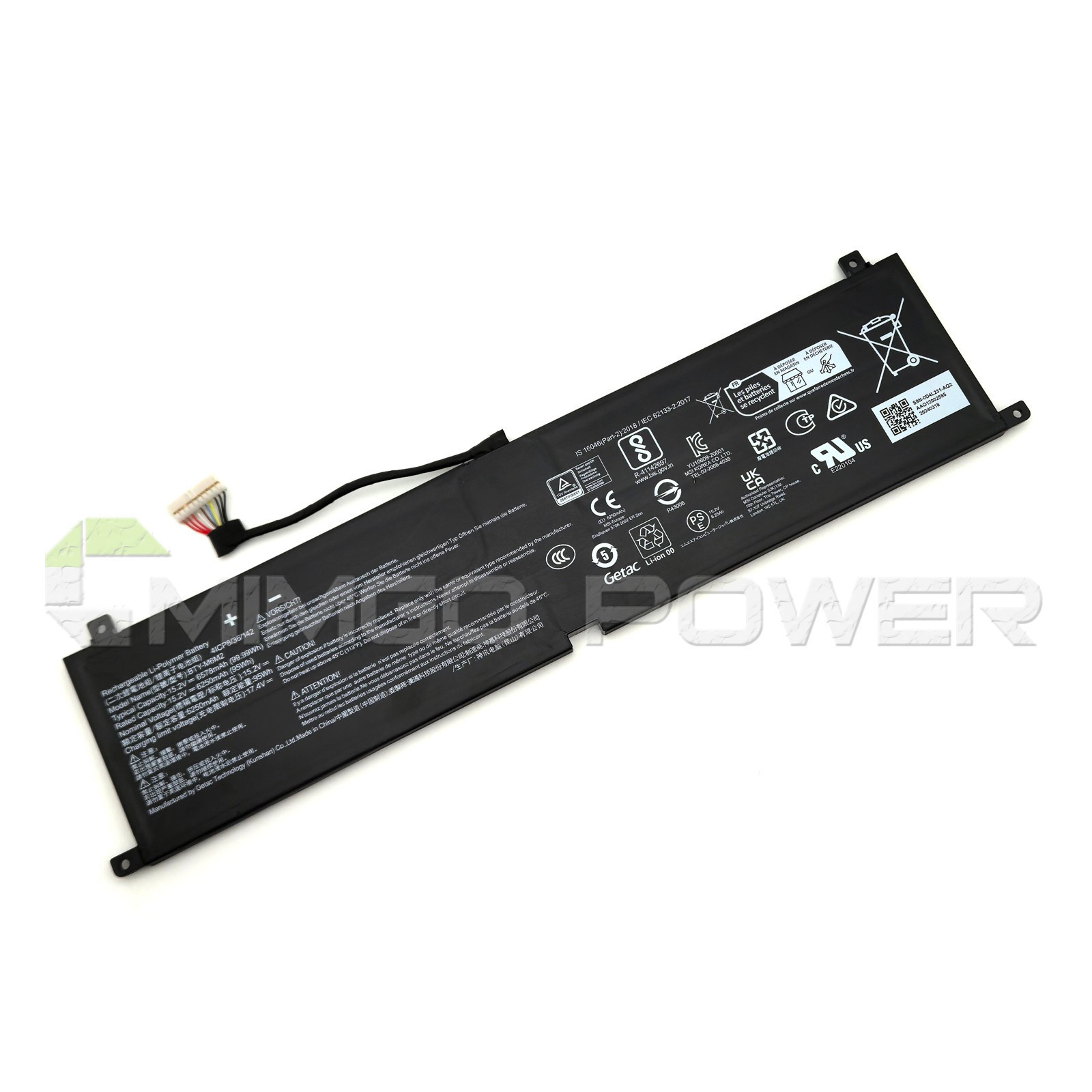 New Genuine BTY-M6M2 Battery for MSI CreatorPro 16 AI Studio A1VFG A1VGG A1VHG