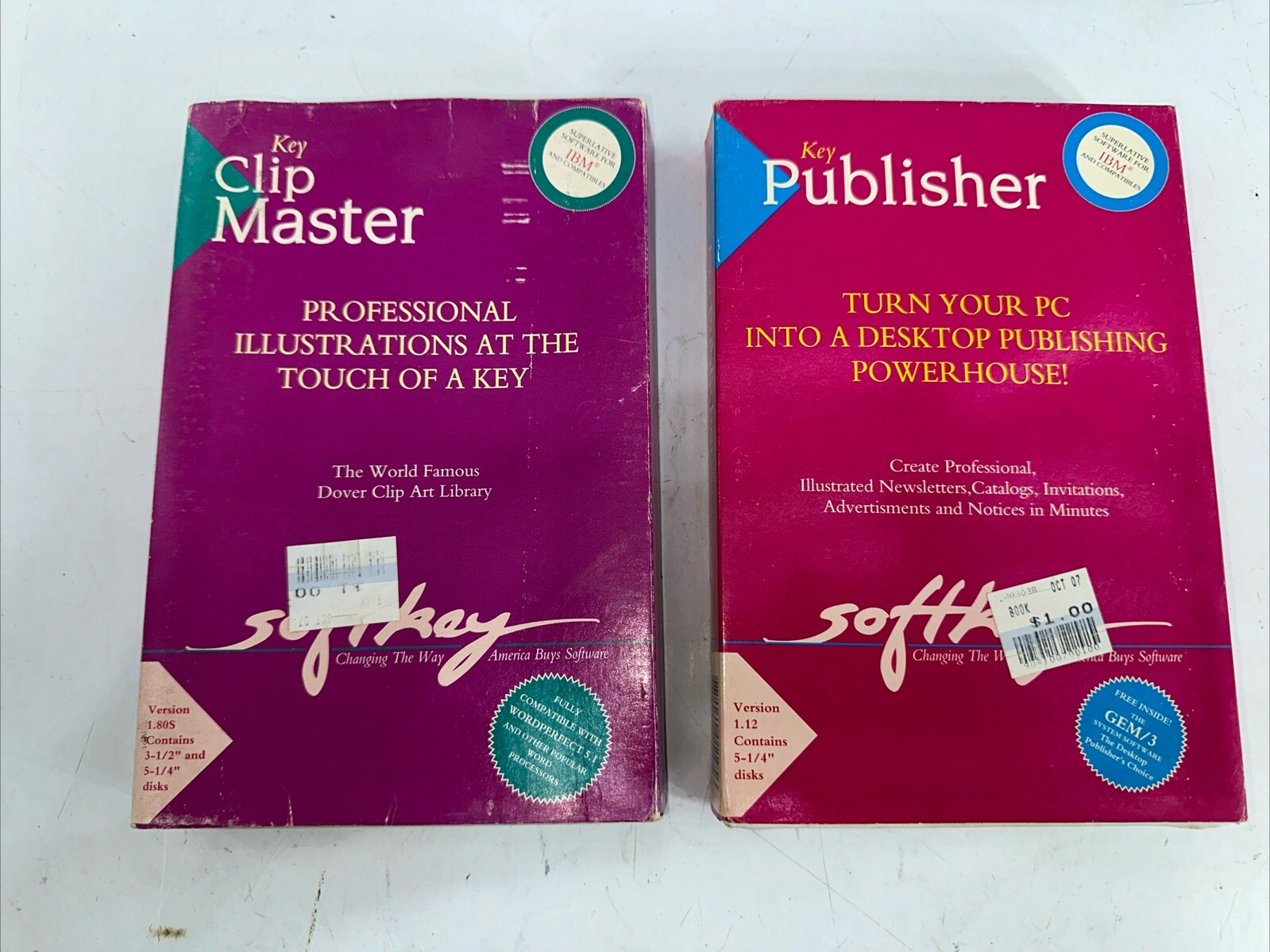 IBM PC Vintage Key Publisher Clip Master Dover Clip Art Library Floopy Disks