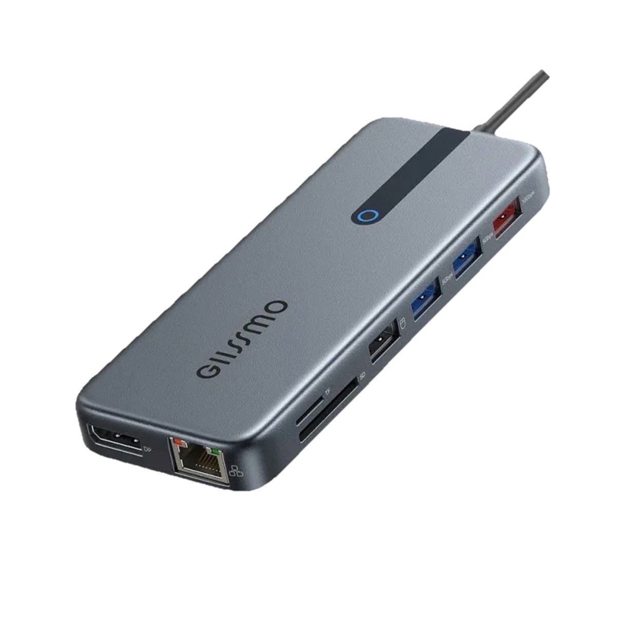 Guiissmo Power8-in-1 USB-C Hub Adapter 4K 60Hz HDMI Port 10Gbps Data 100W PD
