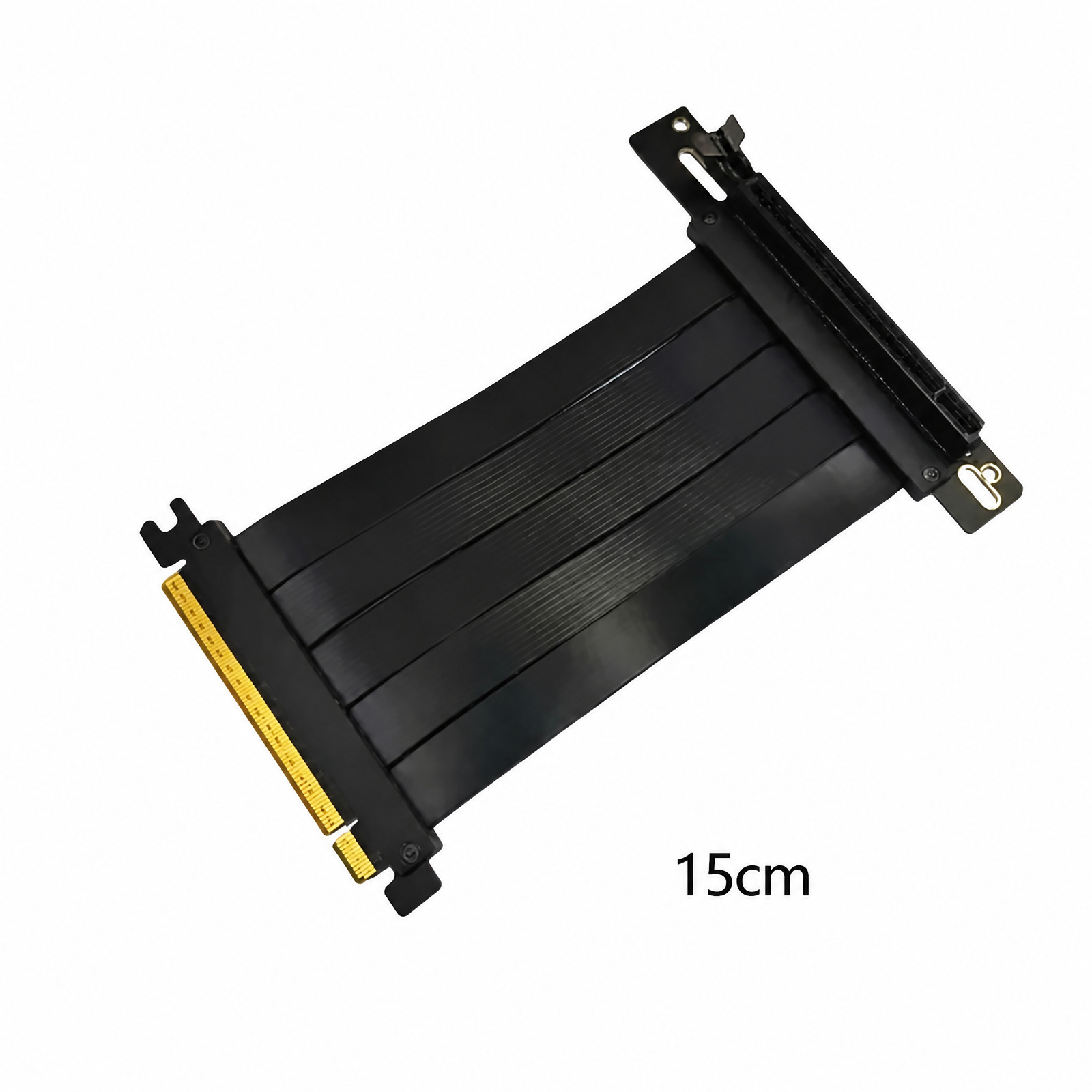 PCIe 4.0 Riser Cable 90 Degree Black GPU Vertical Mount 15cm 20cm X16