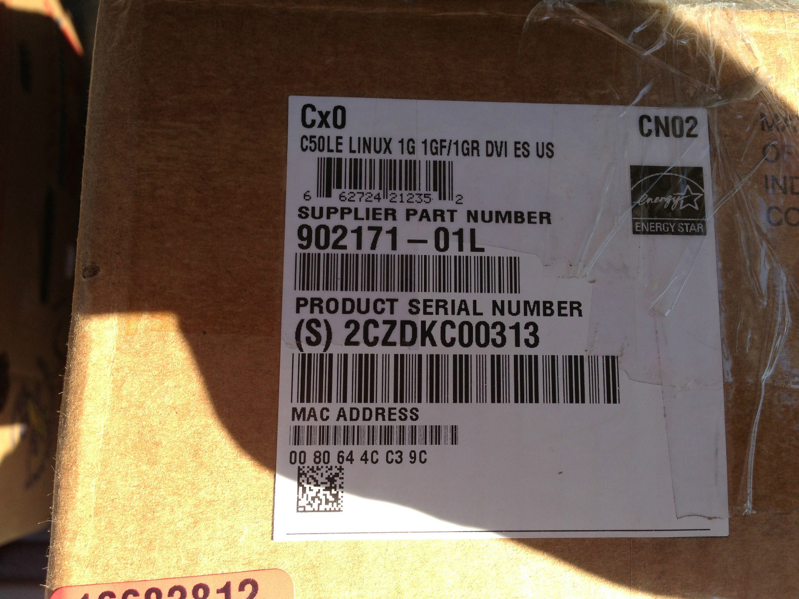 Wyse 902171-01L CX0 C50LE Linux 1G 1GF/1GR DVI ES US New