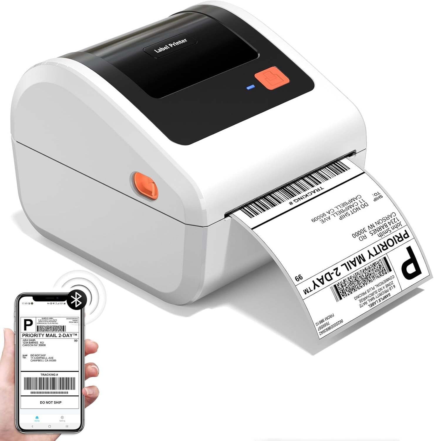 Phomemo D450BT 4x6 Wireless Shipping Label Printer with 30pcs labels