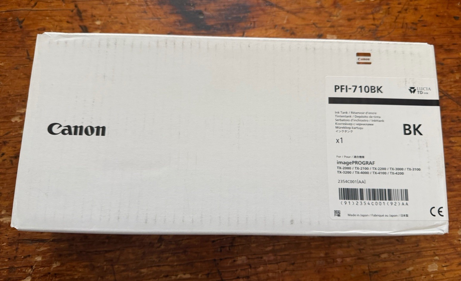 New Canon PFI-710 Ink Tank 2354C001 AA, Black SEALED  TX-3000 EXP 2028 PFI-710BK