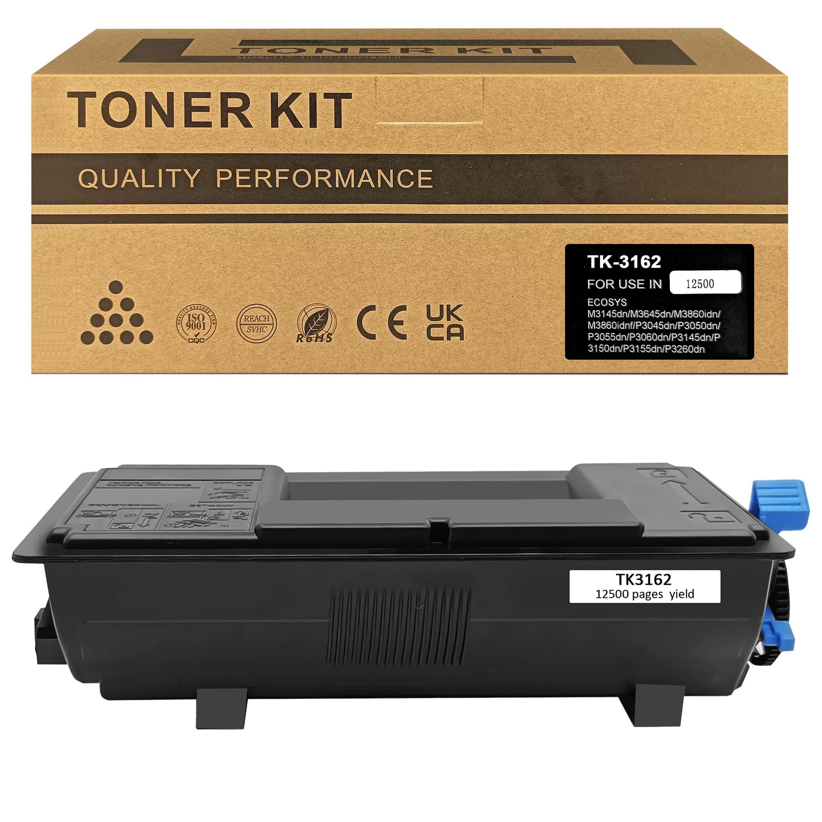 TK3162 TK-3162 3162 Toner Cartridge Black Compatible for Kyocera P3145dn P3150dn