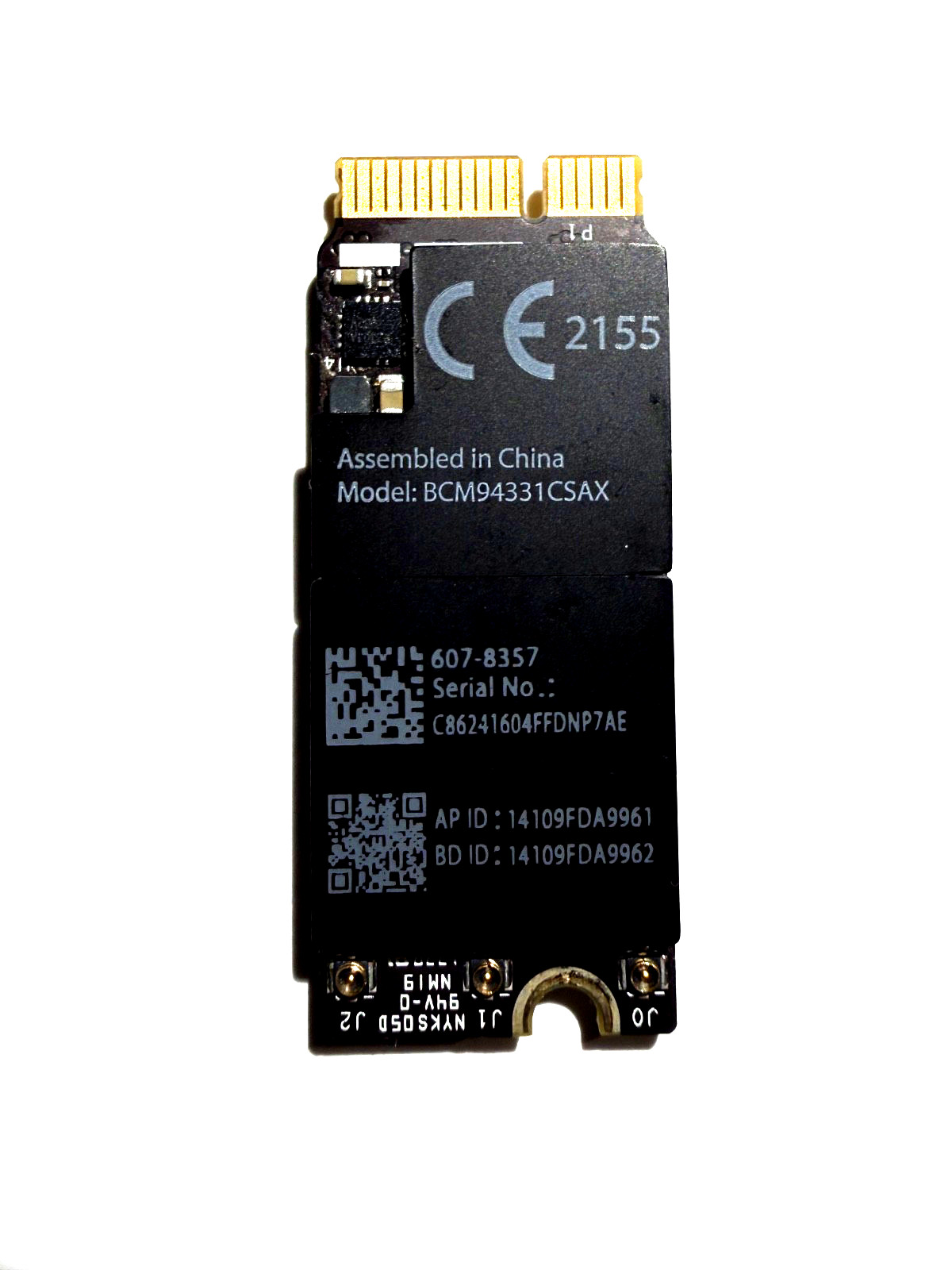 AIRPORT WIRELESS WIFI/BLUETOOTH CARD - MacBook Pro 13" A1502, 15 A1398 2013 2014