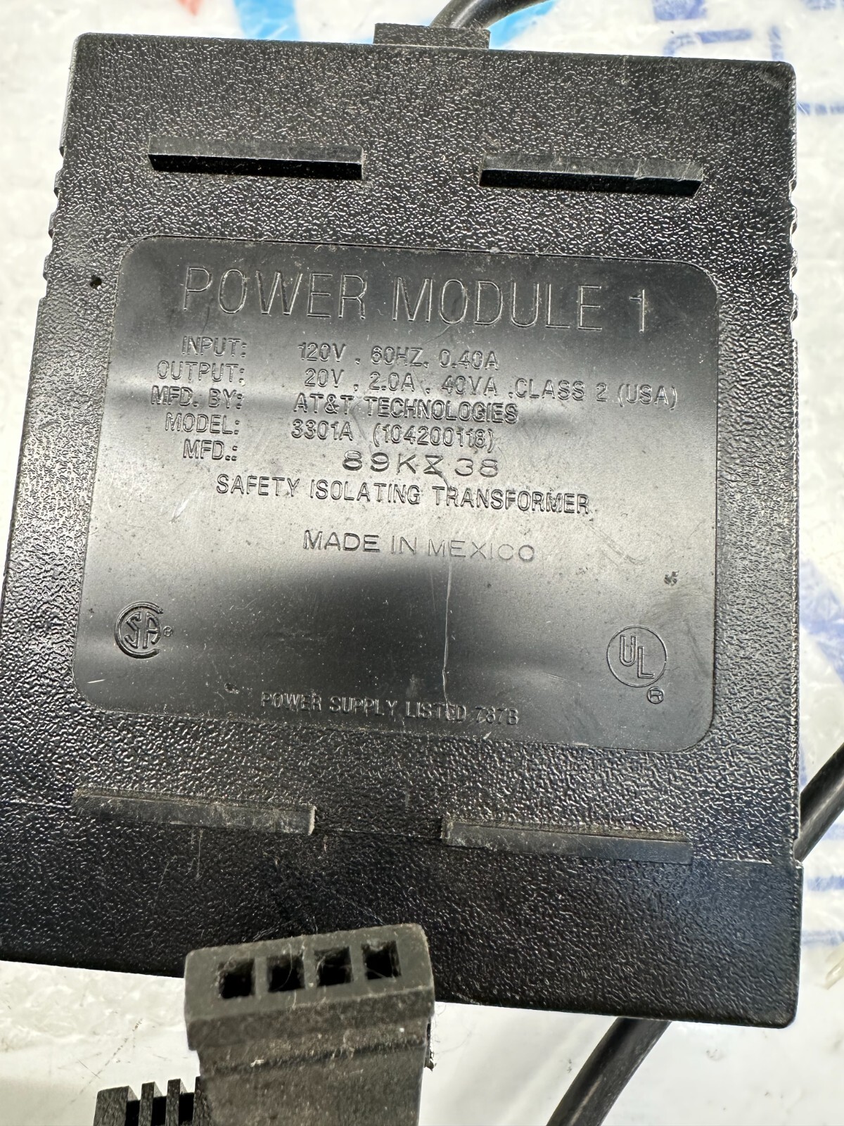 Genuine Hewlett-Packard AT&T 3301A2 #17122B Power Supply for HP INKJET PRINTERS
