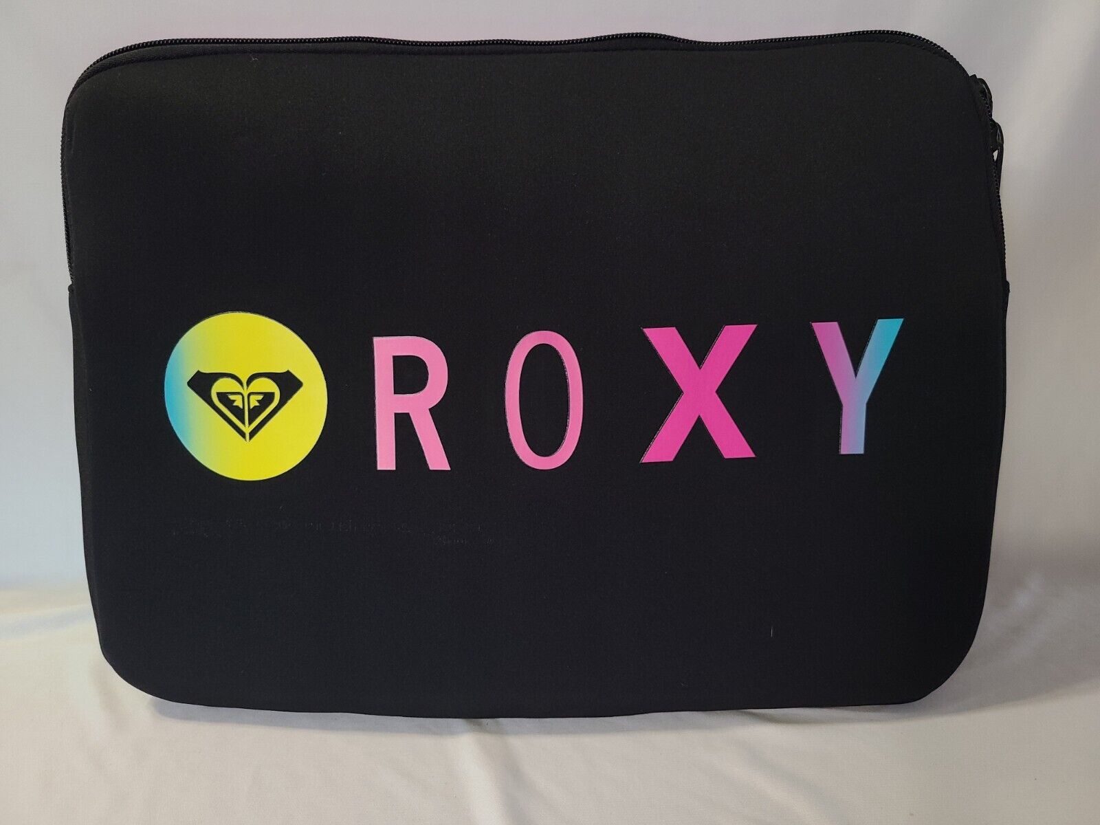 ROXY Colorful Neoprene Soft Sleeve Makeup Tech Laptop Tablet Bag 11 X 15