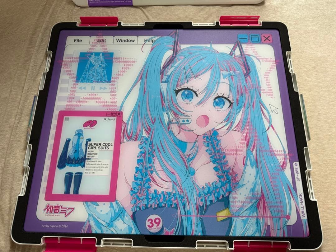 WALLHACK SP-005 Hatsune Miku OS XL Tempered Glass Gaming Mouse Pad 510x440 New