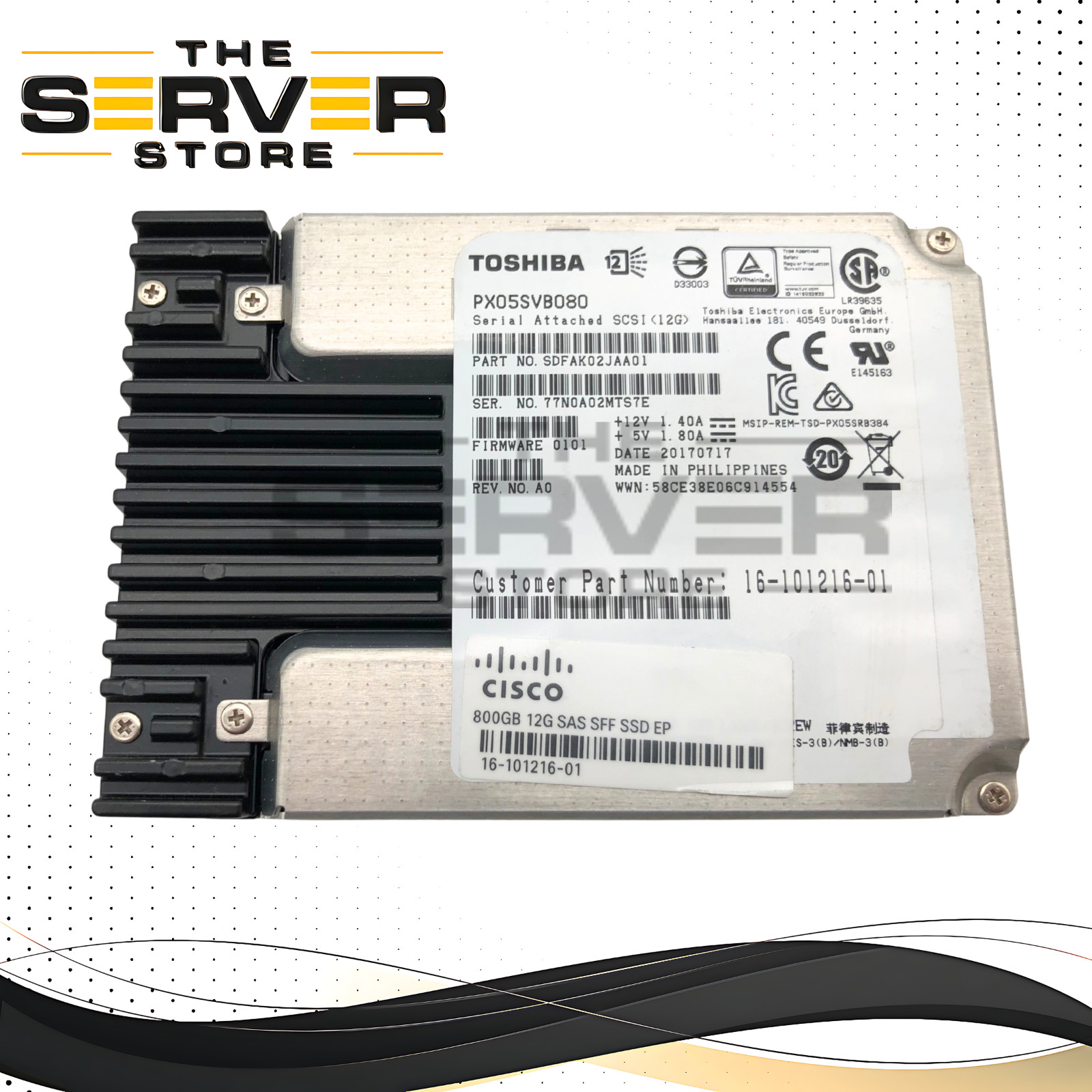 (60%-) Cisco 800GB SAS 12G 2.5 SSD PX05SVB080 UCS-SD800G123X-EP 16-101216-01
