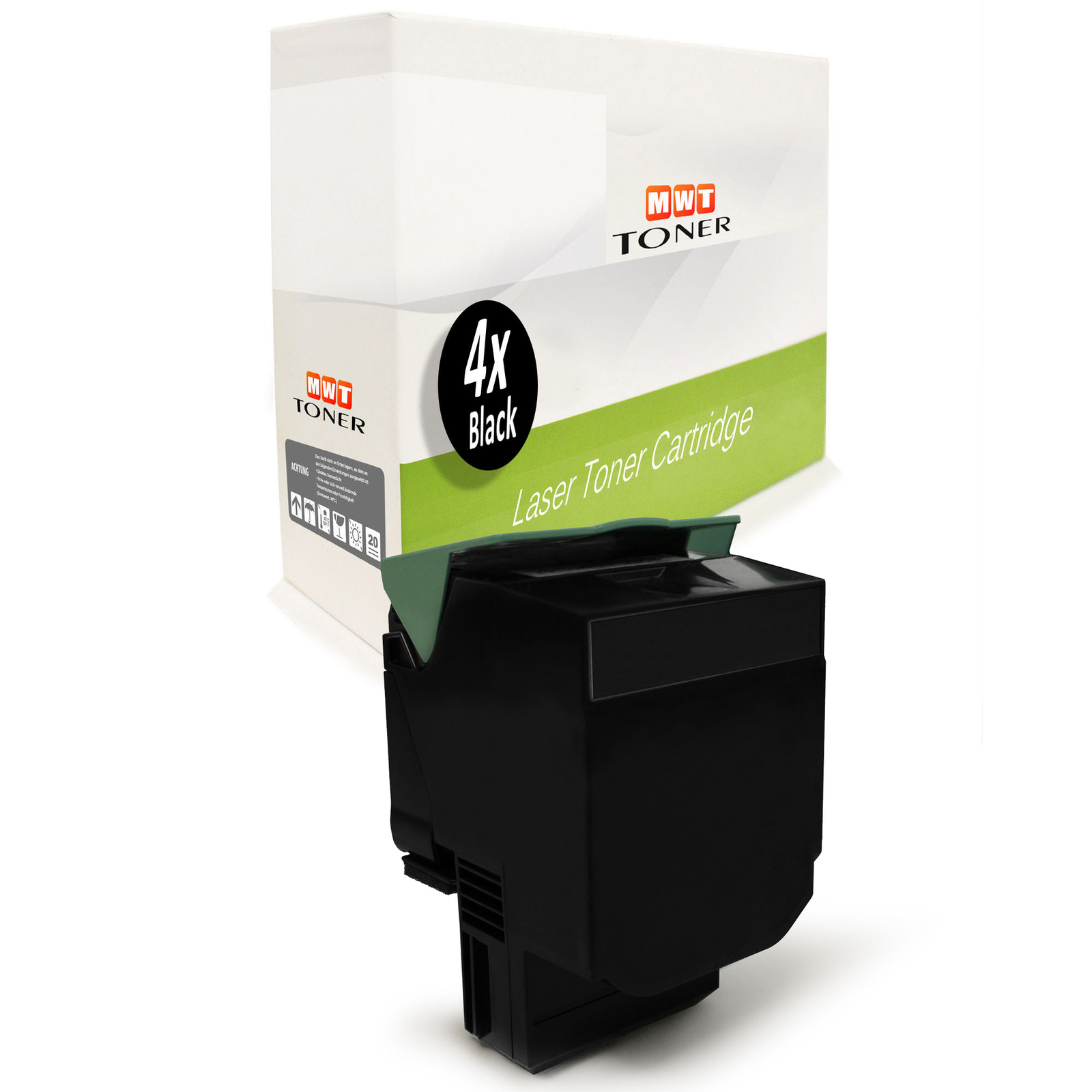 4x Cartridge BLACK for Lexmark X-544-DW C-540-N C-544-DN C-546-DTN X-548-DE