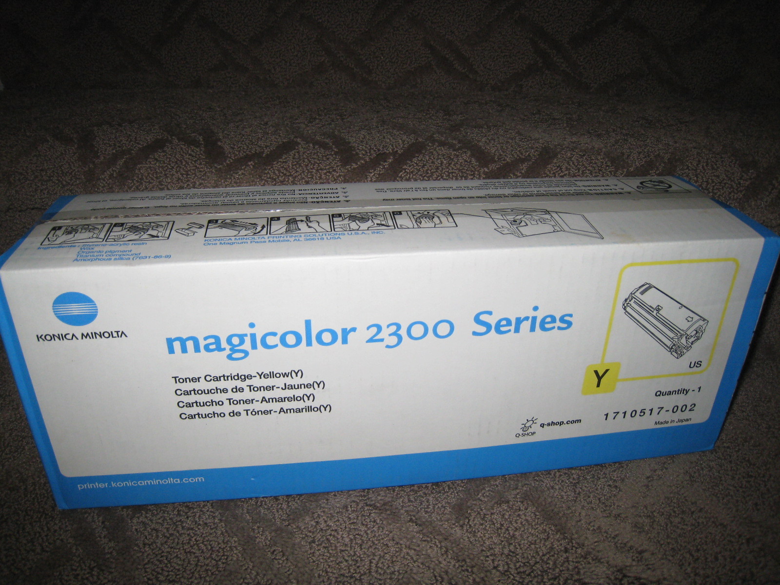 Konica Minolta Magicolor 2300 Yellow Toner Cartridge OEM Genuine NEW 1710517-002
