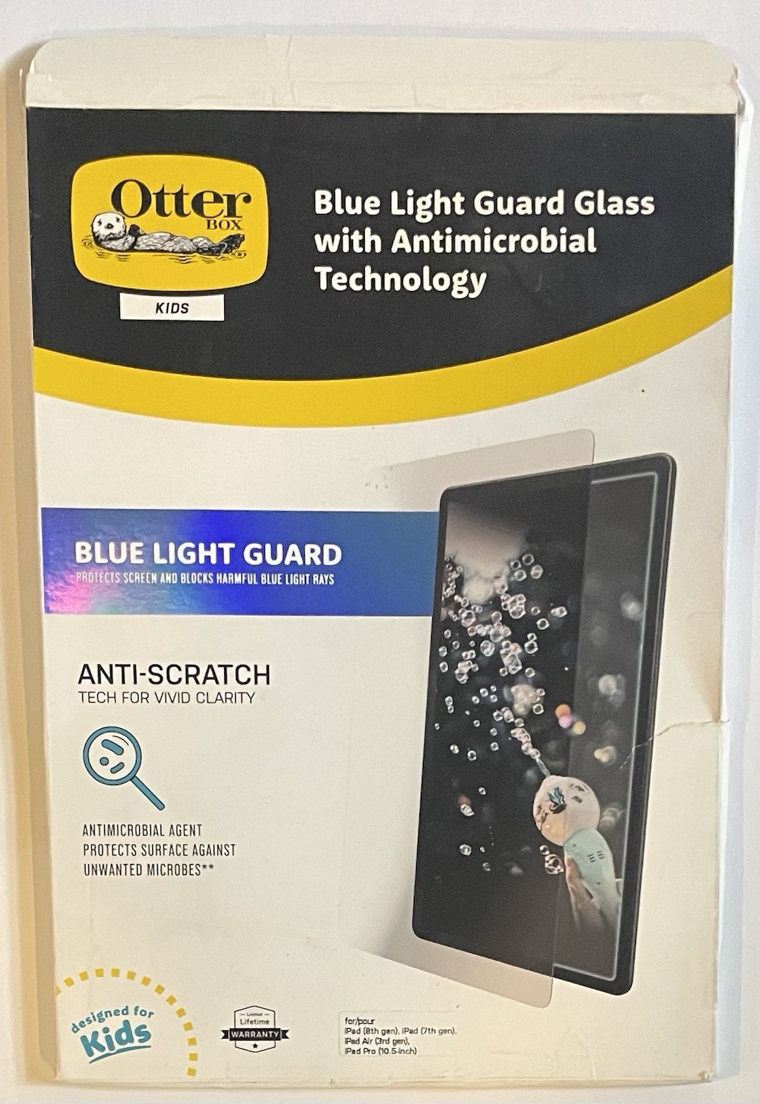 Otterbox Kids Blue Light Guard Glass For iPad 7th 8th Gen Air 3rd Gen Pro 10.5"