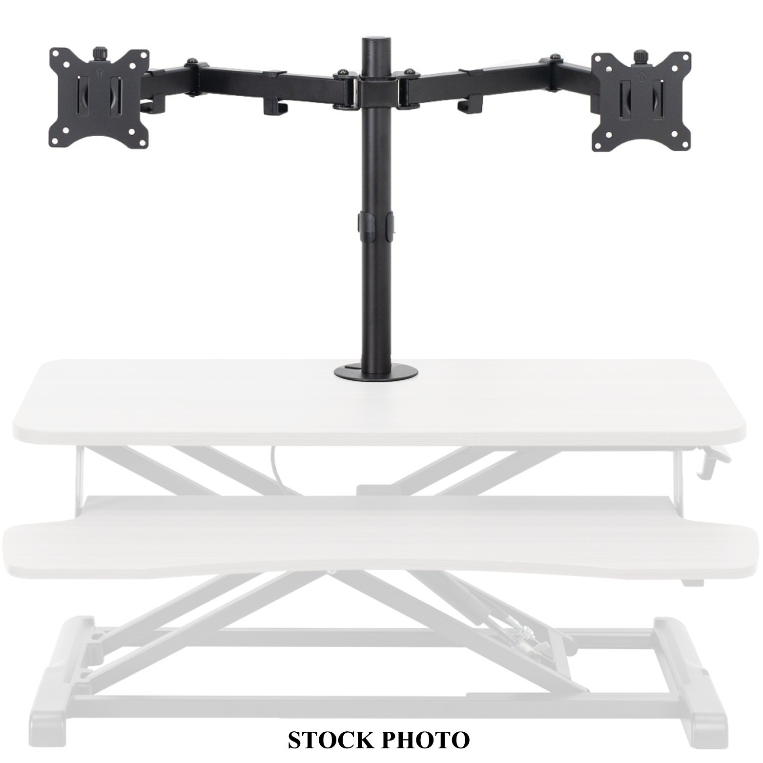 Vivo DESK-V000K-M2 Adjustable Dual Monitor Mount 13" to 32"  Black (No Desk)