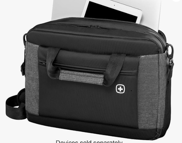 Wenger SwissGear Checkpoint Friendly Laptop Messenger Bag Briefcase Black NEW