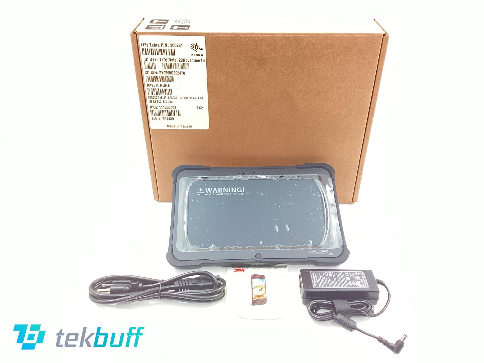 Zebra Bobcat Rugged Tablet 10.1" Atom E3845 4GB 128GB SSD Win 7 - 200281