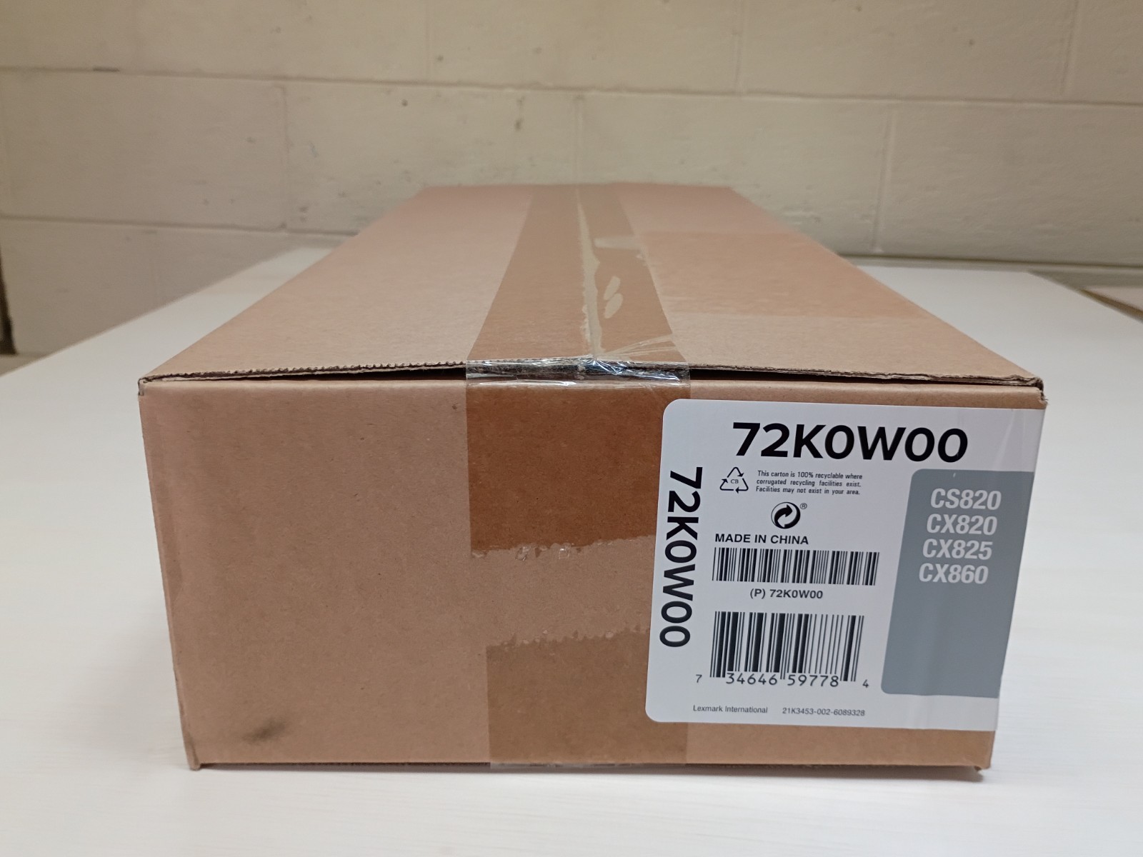 Lexmark 72K0W00 Waste Toner Bottle  New Sealed