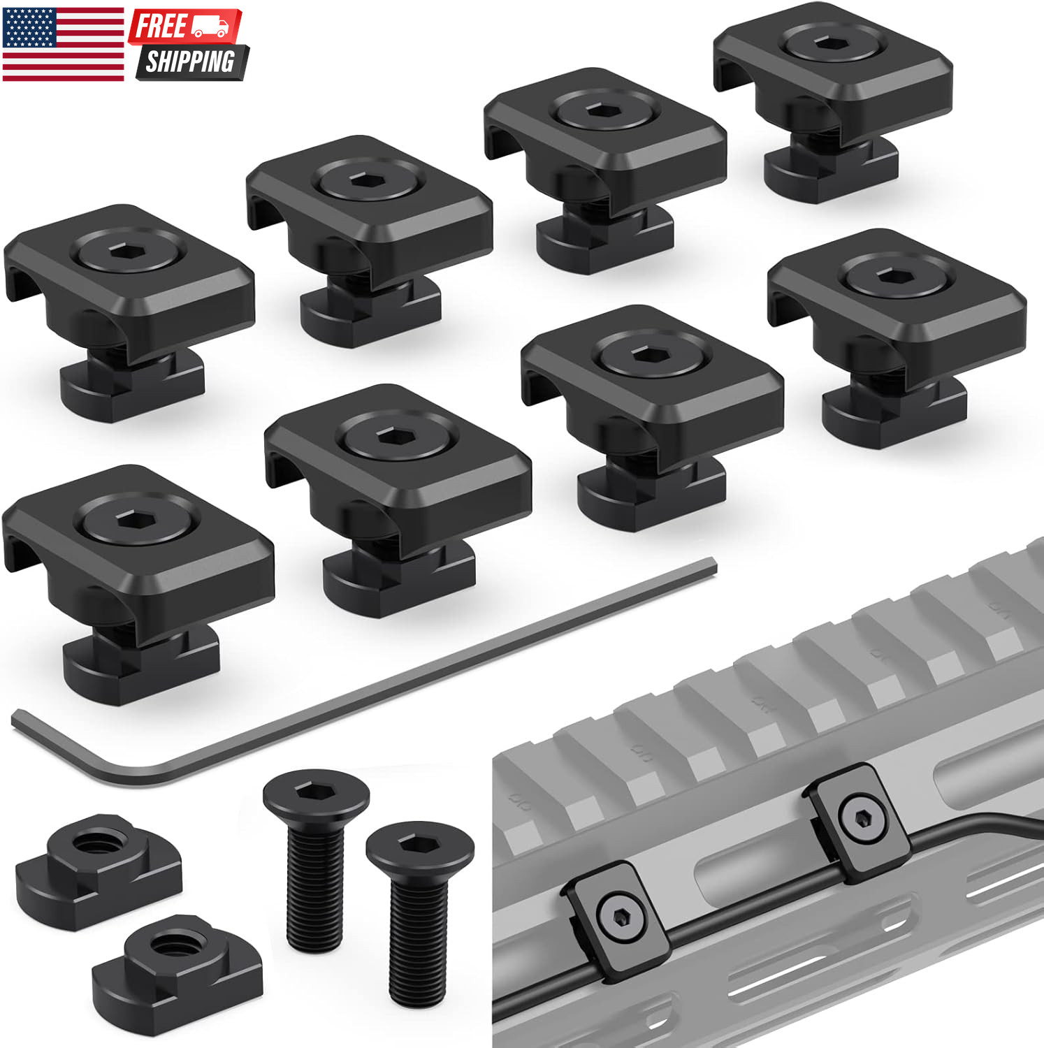 CGM909 Pressure Switch Cable Guides Compatible with M-LOK System, Flashlight Las