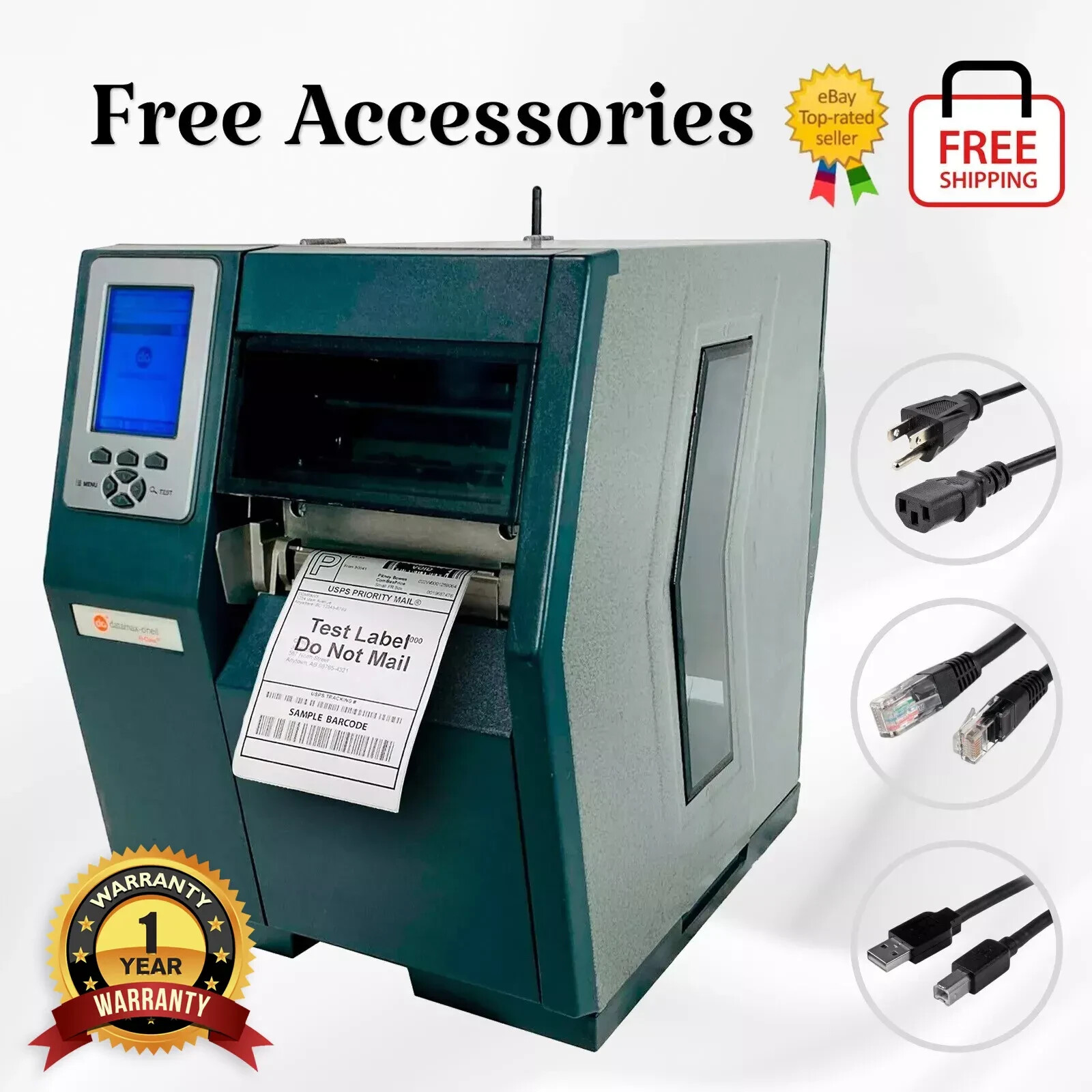 🔥 BUNDLE Datamax H-4212X Thermal Transfer Barcode Label Printer WiFi LAN USB