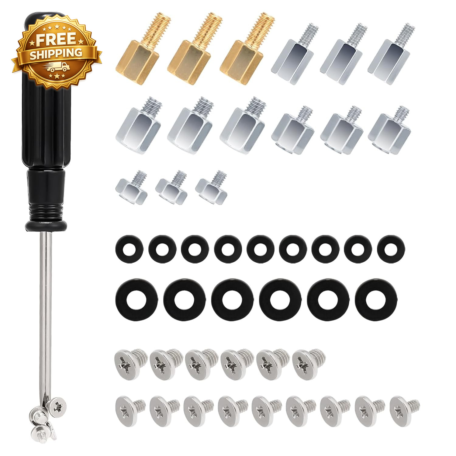 New 46PCS NVME M.2 SSD Mounting Screws M.2 SSD Screw Kit for Asus gigabyte