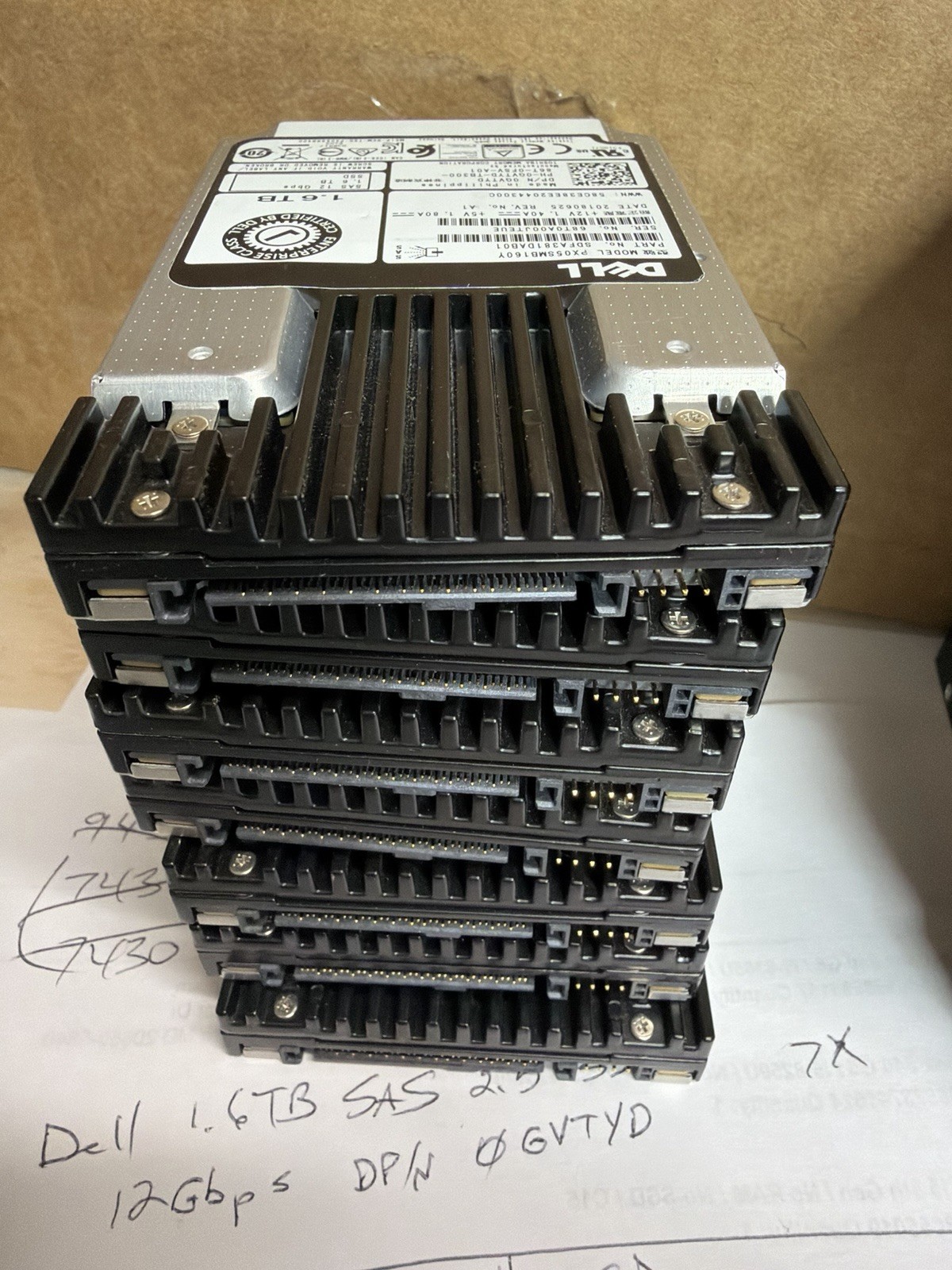 Lot of 22 1.6TB SSD Dell HPE WD SAS NVMe 2.5” Enterprise Drives Tested Working