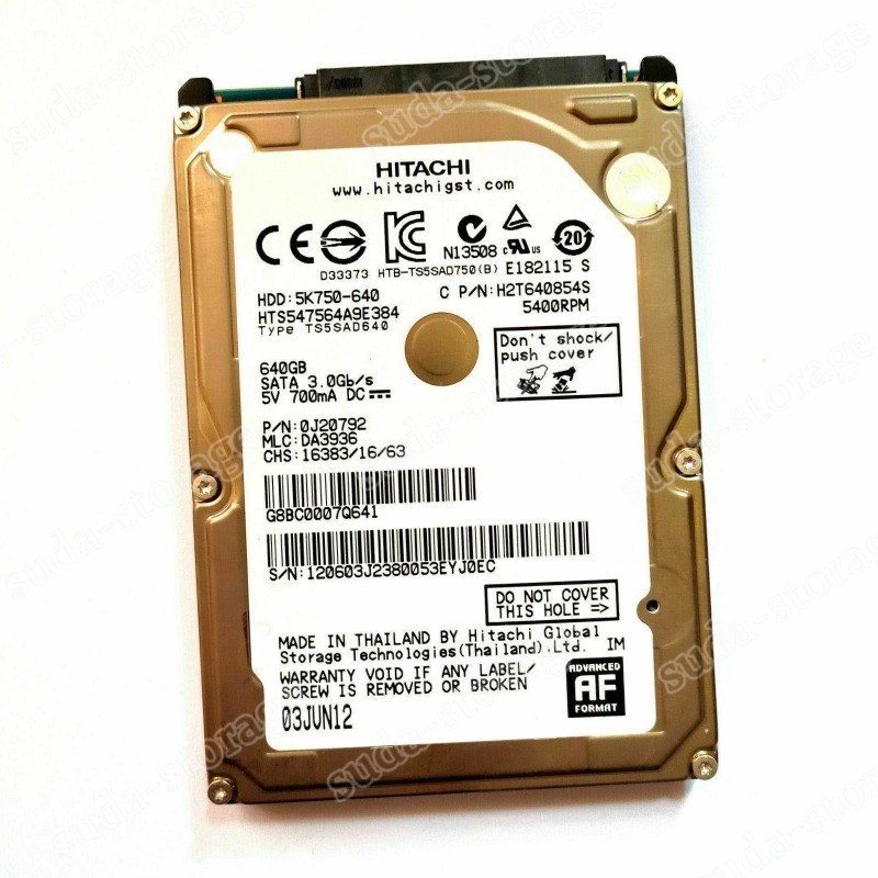 1PCS New Hitachi 640GB HTS547564A9E384 5400RPM 8MB SATA 2.5" Laptop Hard Disk D