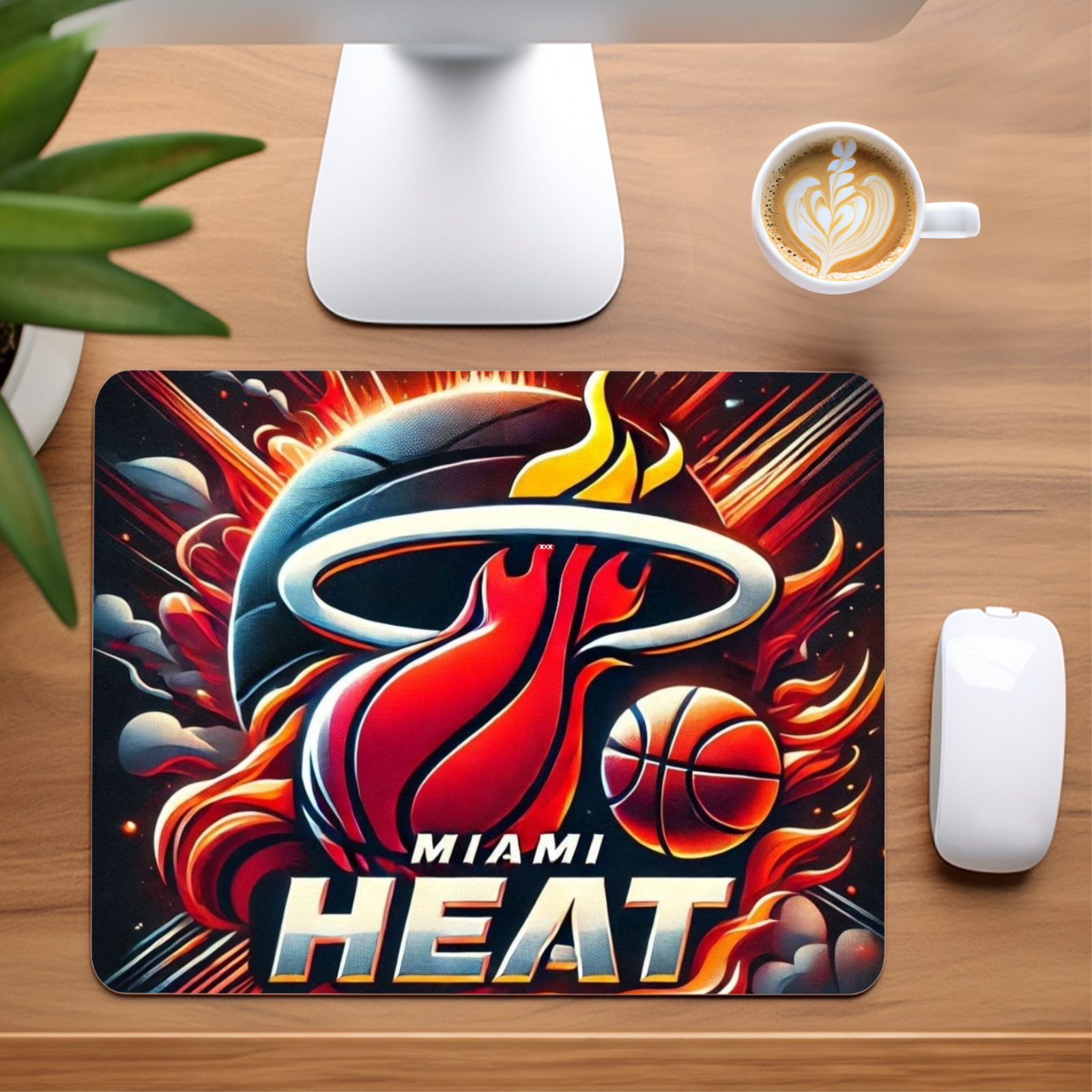 Miami Heat Custom Non-Slip Neoprene Mouse Pad Home Office