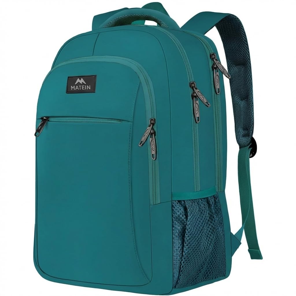 MATEIN Peacock Blue Slim Laptop Backpack, Underseat 15.6 Inch Travel Bag | Anti