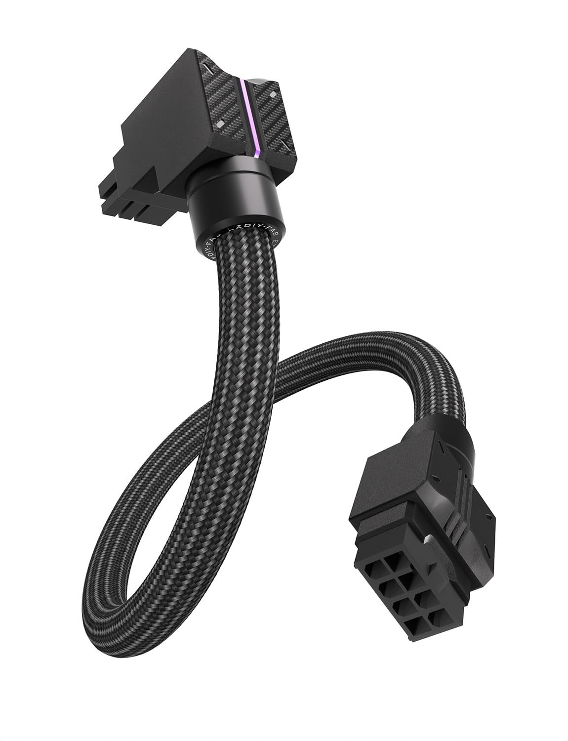 ARGB 8-Pin GPU Extension Cable - Right Angle, 16AWG Tinned Copper, 5V Sync