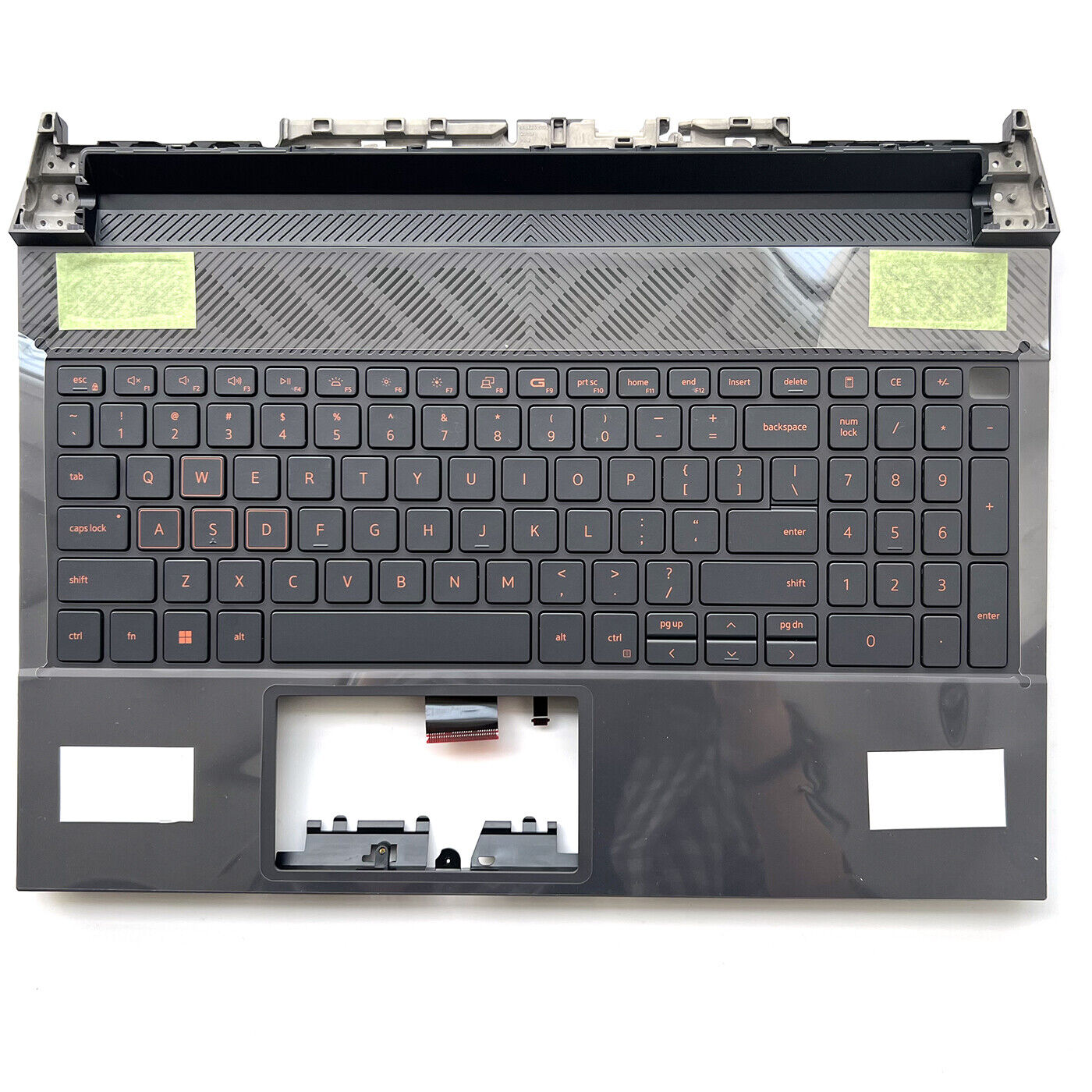New For Dell G15 5530 Palmrest Upper Case US Red Backlit Keyboard 025CCM 25CCM