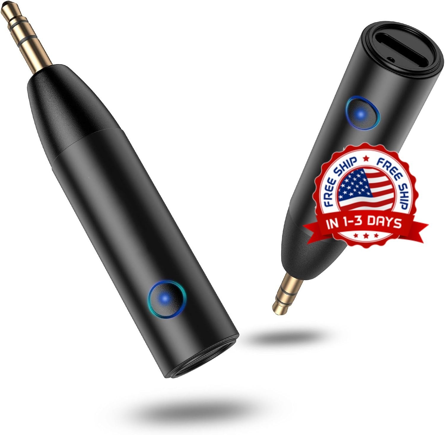 Adaptador auxiliar para coche Bluetooth 5.4 con micrófono mejorado,