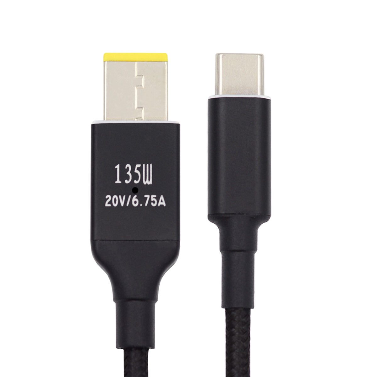Cablecy  Type-C USB-C to DC Rectangle 11.0*4.5mm Charge Cable 135W for Thinkpad