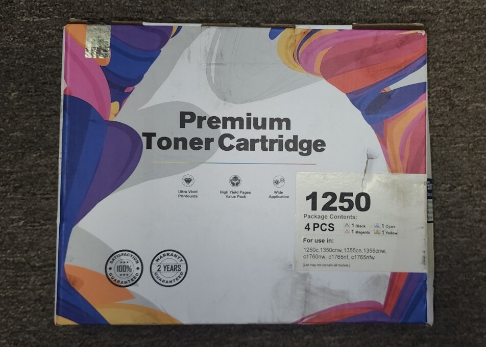 Ezink Compatible Toner Cartridge 4-Pack  Replacement For Dell 1250, 810WH, ect