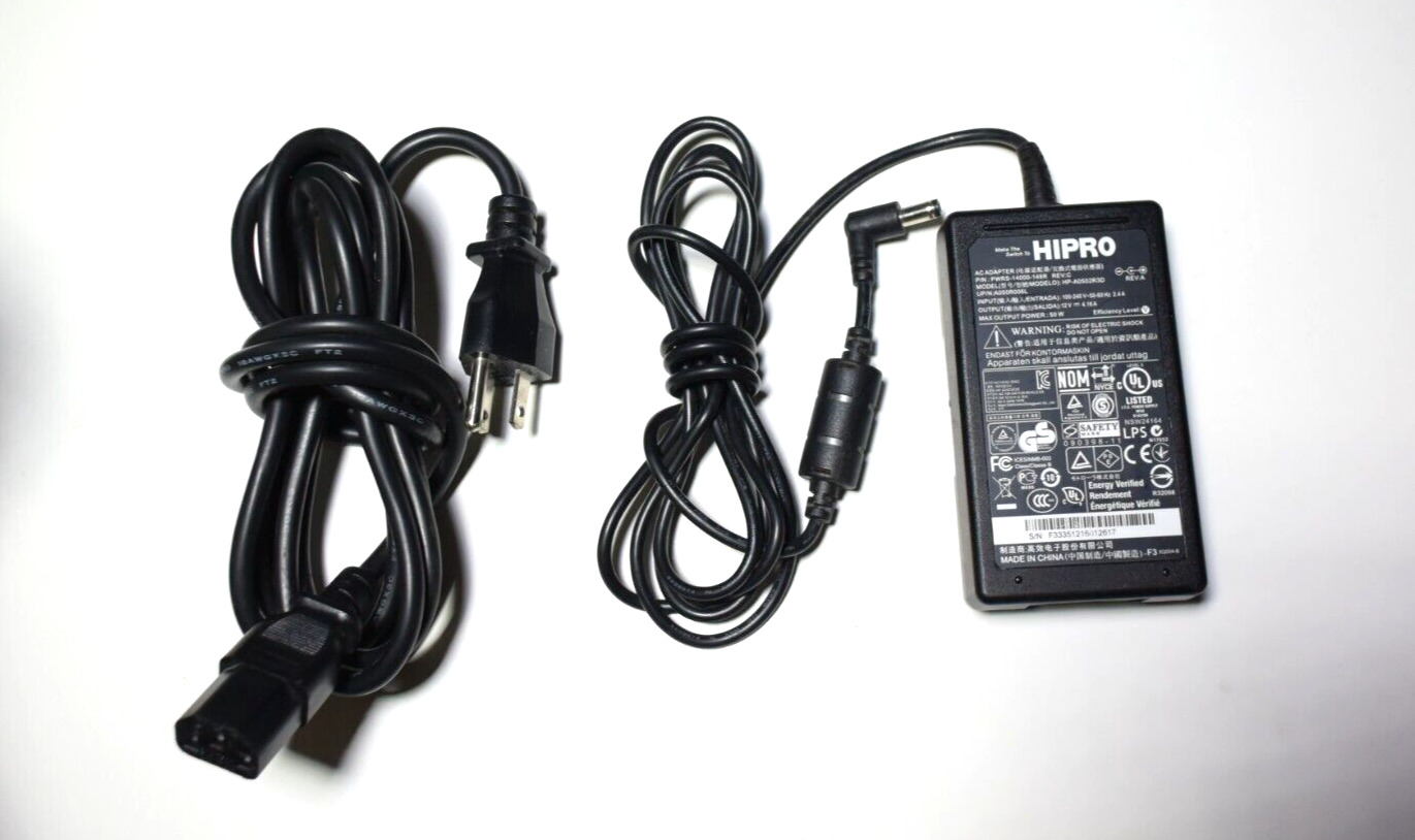 PWRS-14000-148R HIPRO Power Supply 12V 50W 4.16A with US AC Line Cord