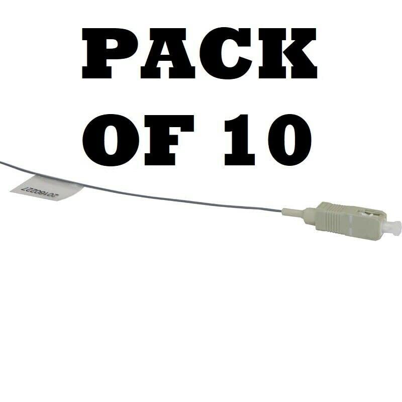 10 Pack SC Multimode 50/125 Simplex Pigtail Fiber Optic 1M 0.9 Mil Adapter