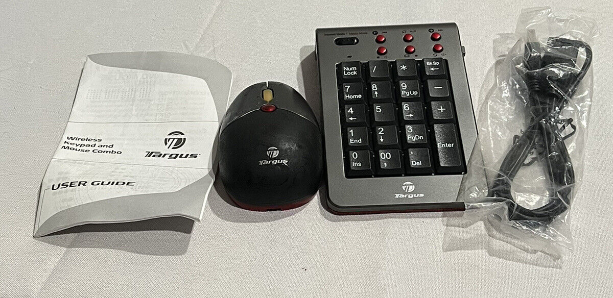 Targus Wireless Media Keypad & Mouse Combo Set (PAKP003U) Tested