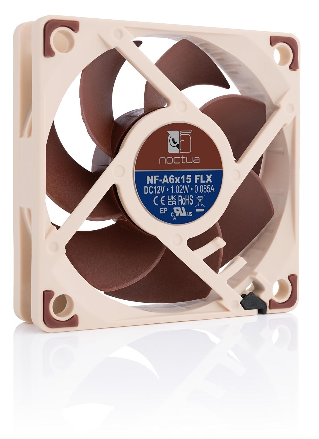 Noctua NF-A6x15 FLX, Premium Quiet Slim Fan, 3-Pin (60x15mm, Brown)