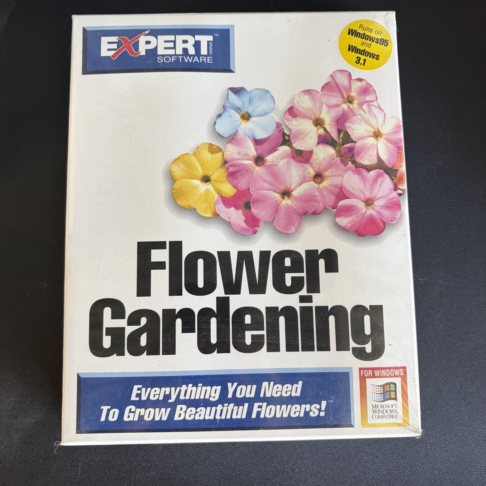 Vintage 1995 Expert Flower Gardening PC Windows 3.1/95 3.5” Floppy Sealed
