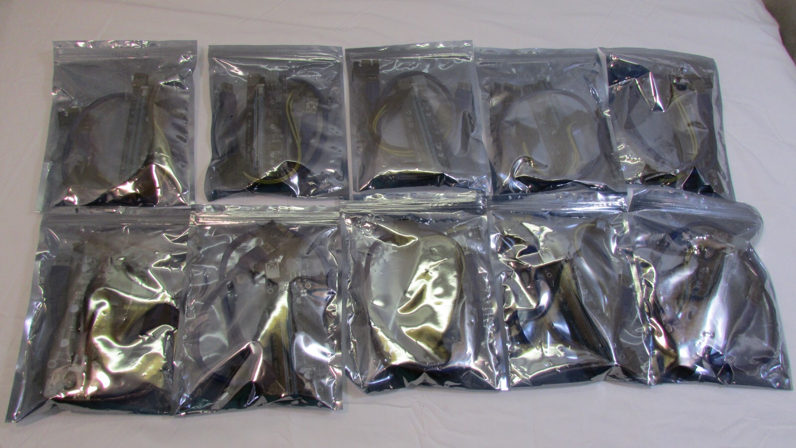 NEW10 PACK UBIT 12 PCI-E RISER CARD 1X TO 16X USB3.0 DATACABLE BITCOIN MINING ~