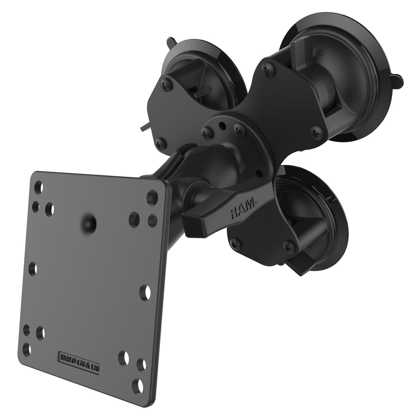 RAM-101U-B-SPX1  RAM Twist-Lock Triple Suction Mount with 100x...