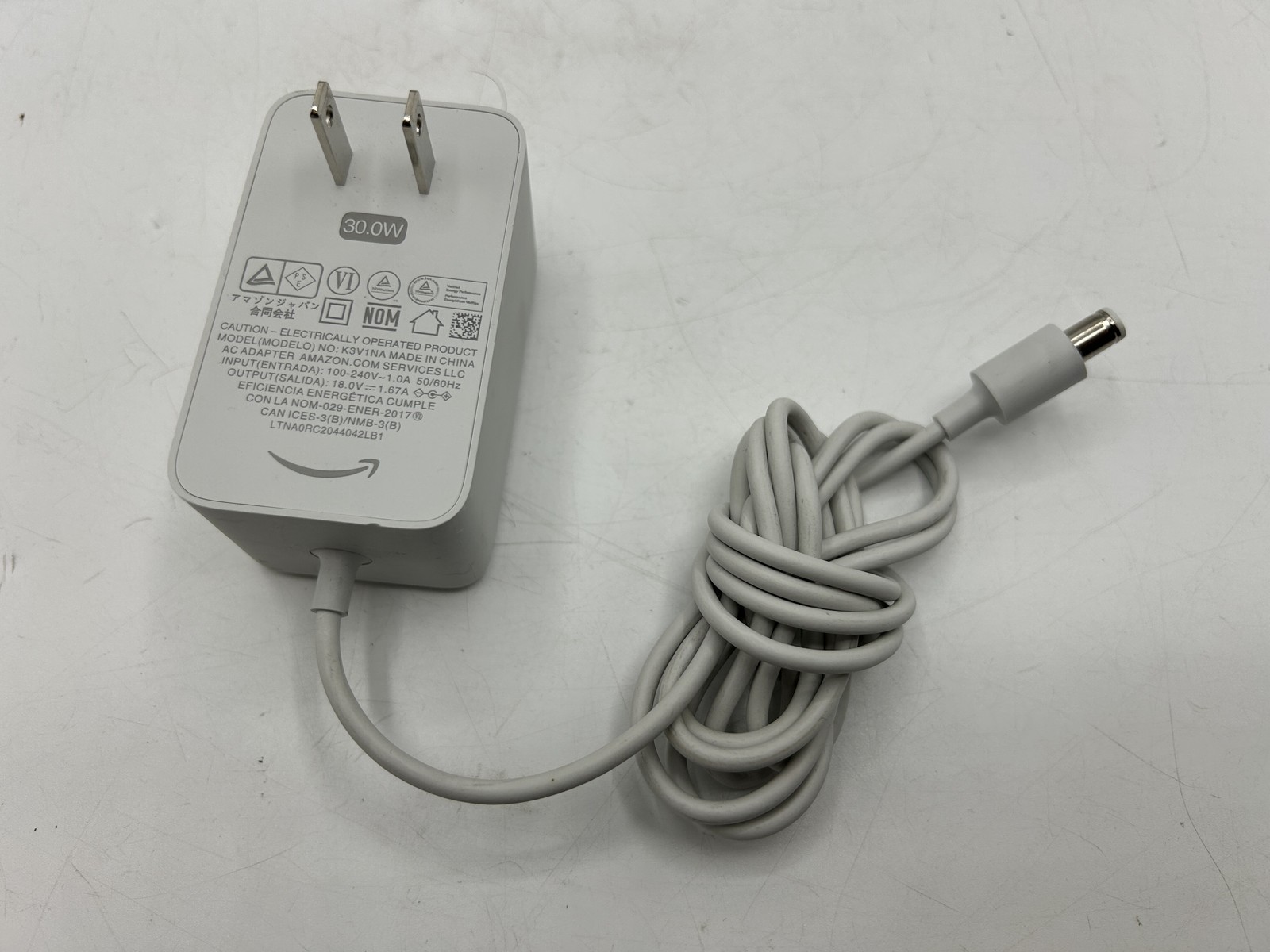 Genuine Amazon AC Power Adapter 30W for Echo 3rd Gen Echo Plus 2nd Show 8 K3V1NA