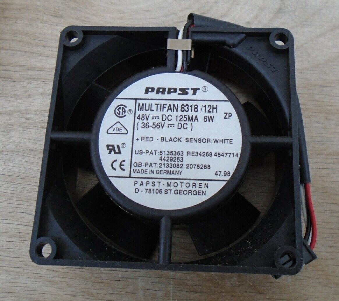 Papst Multifan Fan 8318 /12H 80mm 48V DC 6W Axial 36V-56V Qty Available FREESHIP