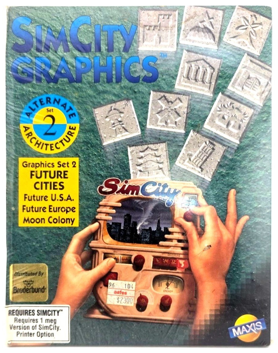 SEALED SIMCITY GRAPHICS SET 2 FUTURE CITIES AMIGA Vintage Military AAFES NEW MIB