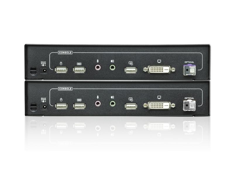 Aten CE690 DVI Single Link Optical KVM Extender Kit with audio up to 12 miles