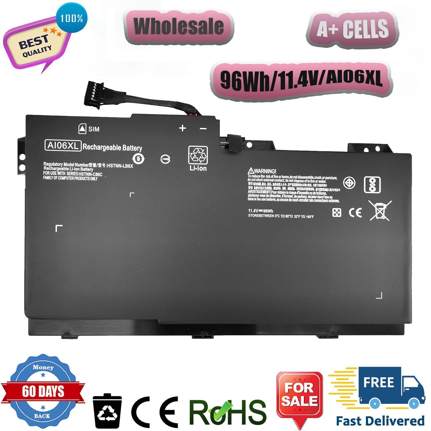 New AI06XL Battery for HP ZBook 17 G3 808451-001 HSTNN-C86C HSTNN-LB6X AI06096XL
