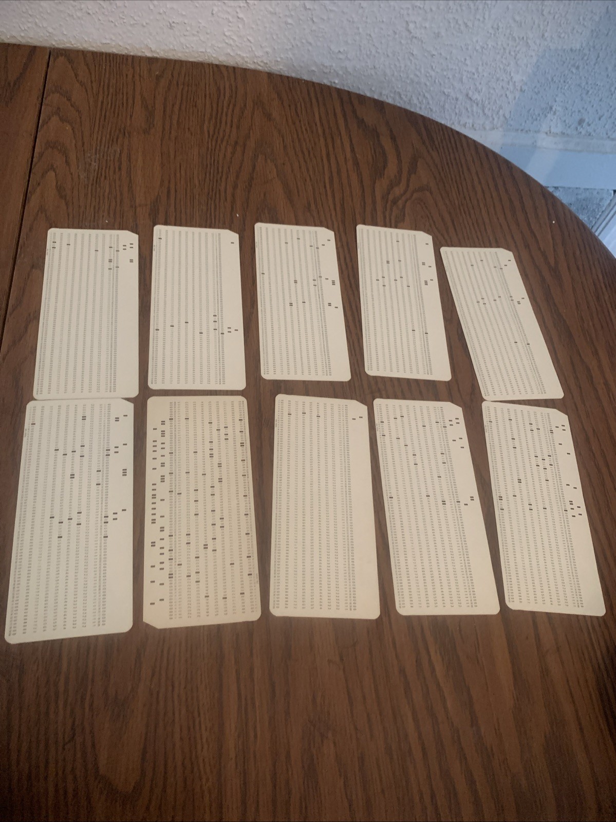 Qty 10: Genuine “IBM” Computer Punch Cards Originals (True IBM - Not 2nd Source)