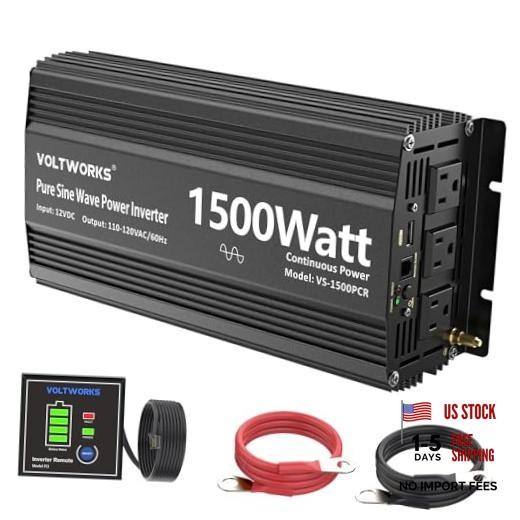 1500Watt Pure Sine Wave Inverter 12V to 110V Pure Sine Wave Inverter